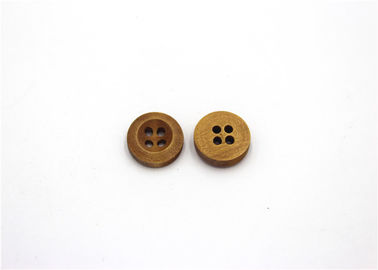 Decorative Wooden Bulk Buttons 4 Holes Natural Eco-Friendly