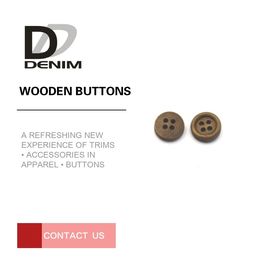 Jacket Craft Coloured Wooden Buttons Good Texture Environmentally Friendly