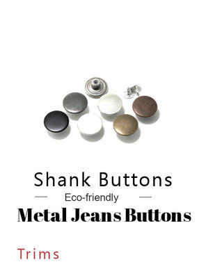 Round Shape High Shine 22L 24L Silver Shank Buttons